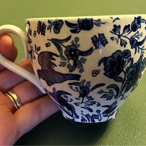 Floral Blue and White Ceramic Mug
